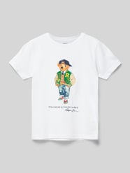 T-Shirt mit Motiv-Print von Polo Ralph Lauren Teens Beige - 47