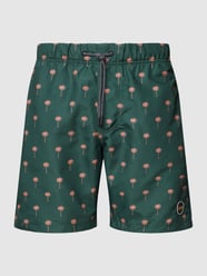 Badehose mit Motiv-Print Modell 'palm' von Shiwi Oliv - 42