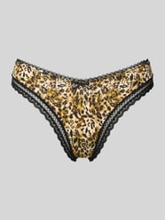 String mit Label-Detail Modell 'UNIQUE' von HUGO Beige - 45