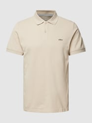 Poloshirt mit Label-Stitching von s.Oliver RED LABEL Beige - 31