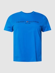 PLUS SIZE T-shirt met labelstitching van Tommy Hilfiger Curve Blauw - 22