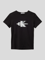 T-Shirt aus Baumwolle von Calvin Klein Jeans Grau / Schwarz - 16