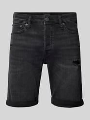 Regular Fit Jeansshorts im 5-Pocket-Design Modell 'RICK' von Jack & Jones Schwarz - 15