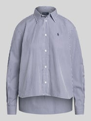 relaxed fit overhemdblouse van puur katoen met logostitching van Polo Ralph Lauren - 46