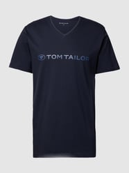 T-Shirt mit Label-Print von Tom Tailor Blau - 33