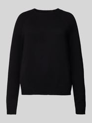 Sweter z dzianiny o kroju regular fit z raglanowymi rękawami model ‘JULIANA’ od PIECES - 5