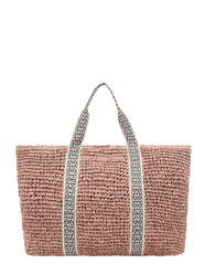 Shopper van papierstro, model 'Berta' van Becksöndergaard Roze - 38