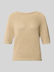 Sweter dzianinowy z mieszanki lnu z rękawem 1/2 od Luisa Cerano - 15
