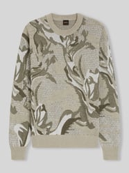 Relaxed Fit Pullover im Baumwoll-Mix Modell 'AFLORALO' von BOSS Orange Beige - 32