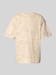 T-shirt met labelstitching van KARL KANI Beige - 12