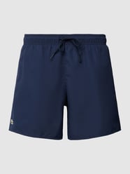 Badehose mit Logo-Patch Modell 'Basic' von Lacoste Blau - 45