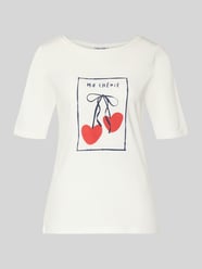 t-shirt z nadrukiem z motywem od MORE & MORE - 8
