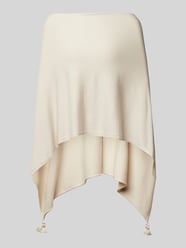 Poncho mit Quasten von comma Beige - 39