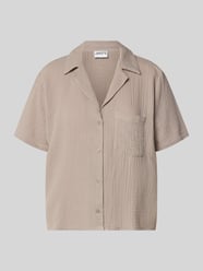 relaxed fit pyjamabovendeel met borstzak van Jake*s Casual Beige - 28