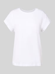 T-Shirt mit geripptem Rundhalsausschnitt von Jake*s Casual - 5