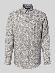 Regular fit linnenhemd van puur linnen van Christian Berg Men Beige - 26