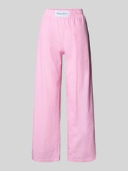 Wide leg pyjamabroek met steekzakken van ANOTHER COTTON LAB Fuchsia - 1