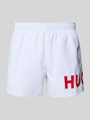 Badehose mit Label-Print Modell 'Makai' von HUGO - 7