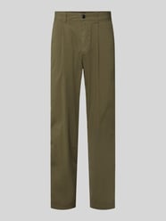 Chinosy o kroju straight fit z mieszanki bawełny model 'CHINO_ST_PLEATED_1' od BOSS Orange - 47