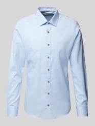 Slim Fit Business-Hemd mit Kentkragen von OLYMP Level Five Blau - 33