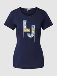 T-Shirt mit Label-Statement von Liu Jo White Blau - 5