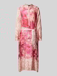 Midikleid aus Viskose mit Bindegürtel von miss goodlife Pink - 18