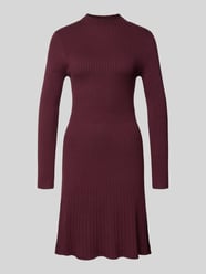 Leicht ausgestelltes Strickkleid aus Viskose-Mix Modell 'NANCY' von Vero Moda Bordeaux - 39