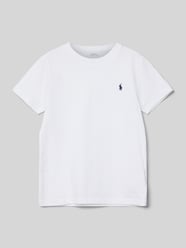 T-Shirt mit Rundhalsausschnitt von Polo Ralph Lauren Kids Weiß - 11