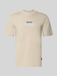 Regular Fit T-Shirt aus reiner Baumwolle Modell 'Te_LOGOTAPE' von BOSS Orange Beige - 31