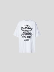 Oversized T-Shirt mit Statement-Print von VETEMENTS Weiß - 25