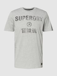 T-shirt met labelprint van Superdry Grijs - 15