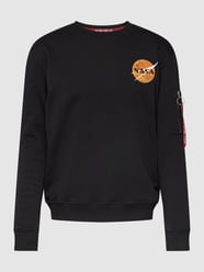 Sweatshirt mit Motiv-Print Modell 'NASA' von Alpha Industries Schwarz - 1