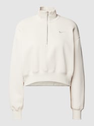 Cropped Sweatshirt mit kurzem Reißverschluss von Nike Beige - 33