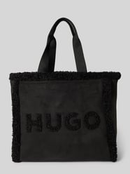 Tote Bag mit Teddyfell-Besatz Modell 'Becky' von HUGO Schwarz - 30