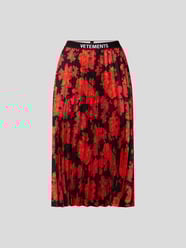 Plisseerock mit Brand-Detail von VETEMENTS Rot - 7