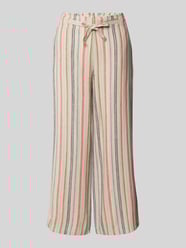 Wide leg linnen culotte met strikceintuur van Christian Berg Woman - 21
