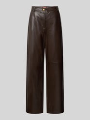 Tapered Fit Lederhose aus echtem Lammleder von Max Mara Studio - 14