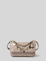 schoudertas met labelapplicatie model 'LIBBY' van GUESS Beige - 11
