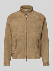 Regular Fit Lederjacke aus echtem Ziegenleder Modell 'LORIDGE' von HUGO Beige - 16