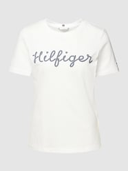 T-shirt z nadrukiem z logo model ‘ROPE’ od Tommy Hilfiger Biały - 25