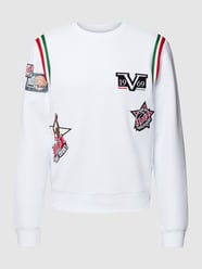 Sweatshirt mit Motiv-Stitchings von 19V69 Italia Weiß - 8