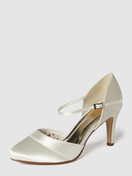 Pumps aus Satin mit Fesselriemen von Rainbow Club Beige - 27