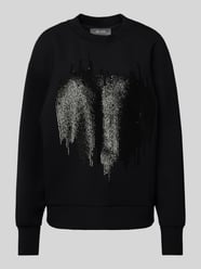 Sweatshirt mit Paillettenbesatz Modell 'Dakota' von MOS MOSH Schwarz - 1