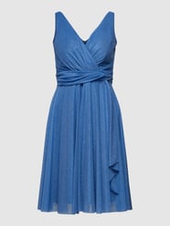 Cocktailkleid in Wickel-Optik von TROYDEN COLLECTION Blau - 7