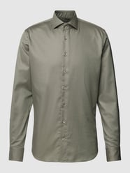 Business-Hemd mit Haifischkragen von Profuomo Blau - 4