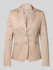 Regular fit blazer met reverskraag en paspelzakken van Christian Berg Woman Selection Beige - 1