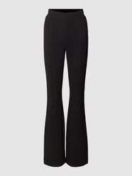 Flared Cut Stoffhose mit Teilungsnähten Modell 'LUNA' von Gina Tricot Grau / Schwarz - 13