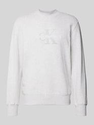 Sweatshirt met labelstitching van Calvin Klein Jeans Beige - 11