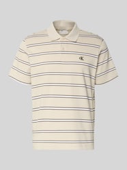 Regular Fit Poloshirt mit Logo-Stitching von Calvin Klein Jeans Beige - 21