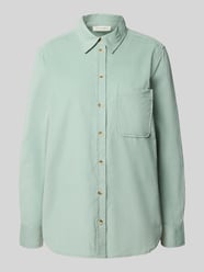 Relaxed fit overhemdblouse in ribcordlook met borstzak van Christian Berg Woman - 27